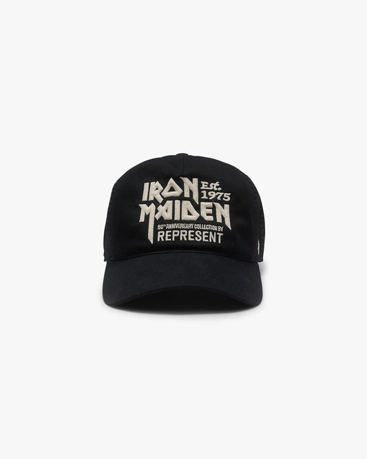 Represent X 47 X Iron Maiden Anniversary Trucker Cap - Washed Black
