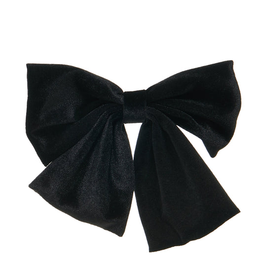 Belle Black Velvet Hair Bow